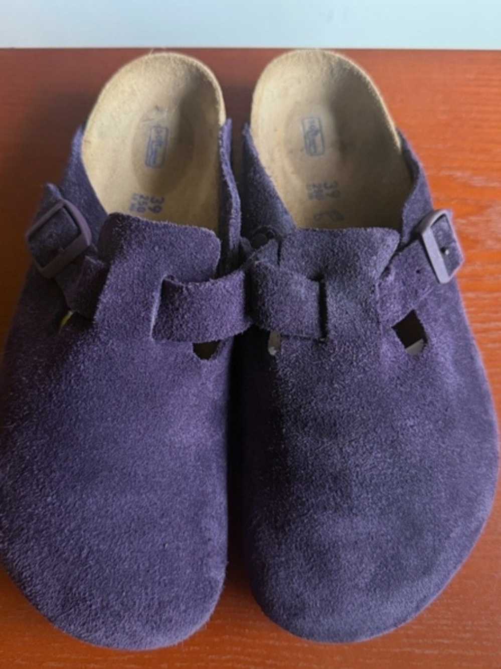 Birkenstock Boston Suede Clog in Purple